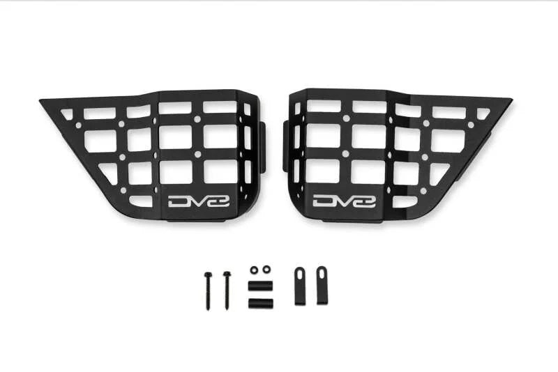 DV8 Offroad 11-18 Jeep Wrangler JK 4 Door Only Rear Door Pocket Molle Panels - Black - Additional View 7