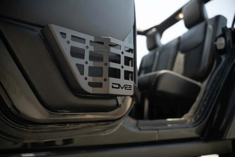 DV8 Offroad 11-18 Jeep Wrangler JK 4 Door Only Rear Door Pocket Molle Panels - Black - Additional View 9