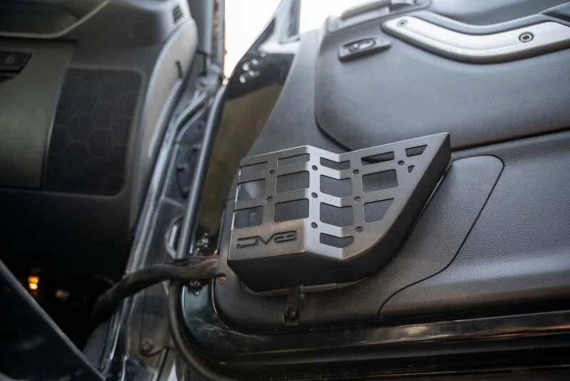 DV8 Offroad 11-18 Jeep Wrangler JK Front Door Pocket Molle Panels - Back View
