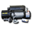 Load image into Gallery viewer, DV8 Offroad 12000 LB Winch w/ Steel Cable &amp; Wireless Remote - Black - Side View