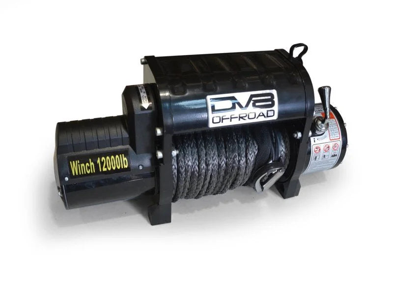 DV8 Offroad 12000 LB Winch w/ Synthetic Line & Wireless Remote - Black - Main Product View