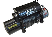 Load image into Gallery viewer, DV8 Offroad 12000 LB Winch w/ Synthetic Line &amp; Wireless Remote - Black - Side View
