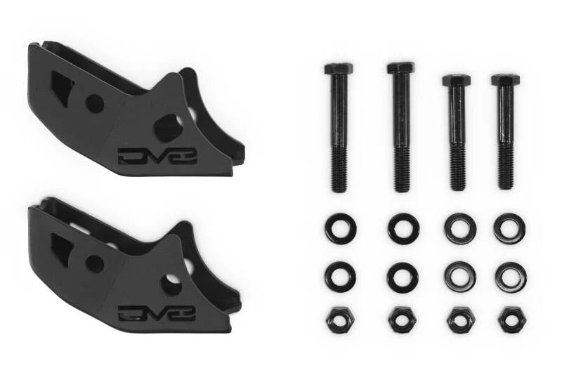 DV8 Offroad 16-23 Toyota Tacoma Rear Shock Skid Plates - Back View