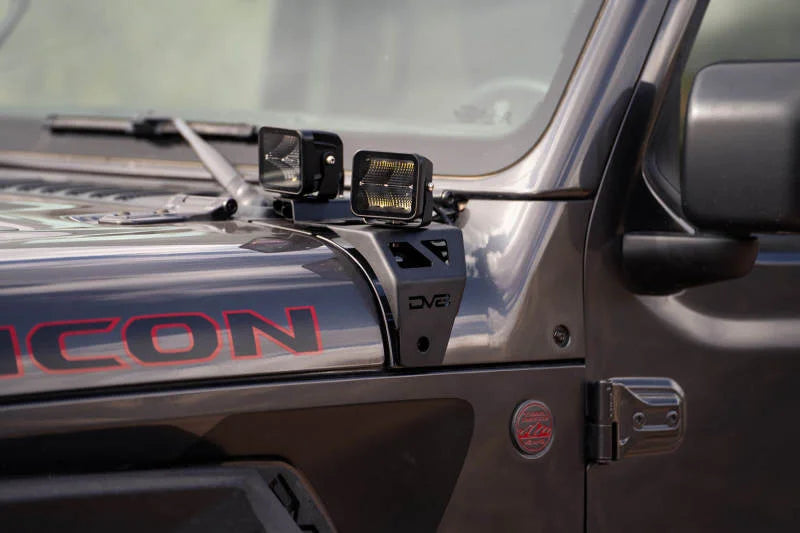 DV8 Offroad 18-22 Jeep Gladiator JT Cowl Light Bar Bracket - Side View