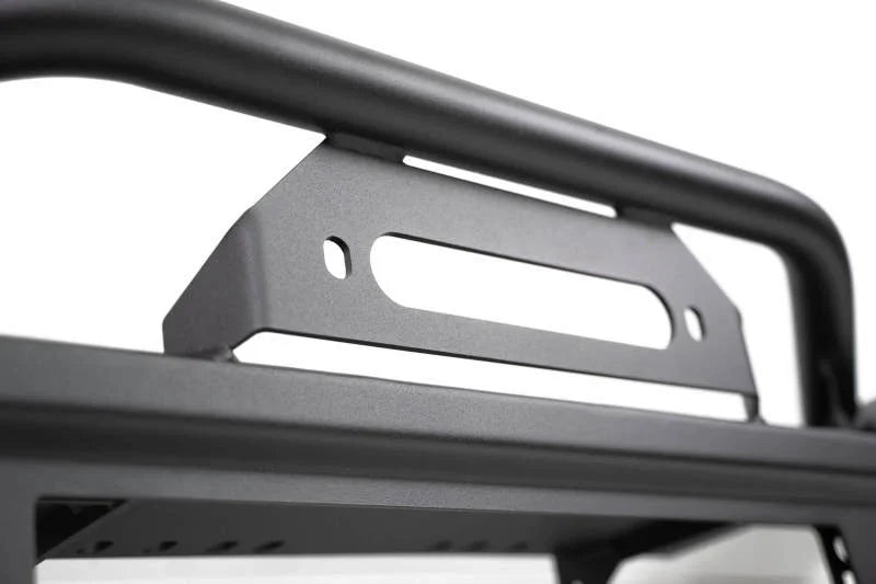 DV8 Offroad 18-23 Jeep Wrangler JL / 20-23 Jeep Gladiator JT FS-7 Mid-Width Winch Front Bumper - Side View