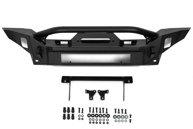 DV8 Offroad 18-23 Jeep Wrangler JL / 20-23 Jeep Gladiator JT FS-7 Mid-Width Winch Front Bumper - Additional View 7