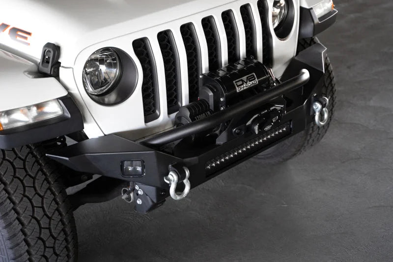 DV8 Offroad 18-23 Jeep Wrangler JL / 20-23 Jeep Gladiator JT FS-7 Mid-Width Winch Front Bumper - Additional View 9
