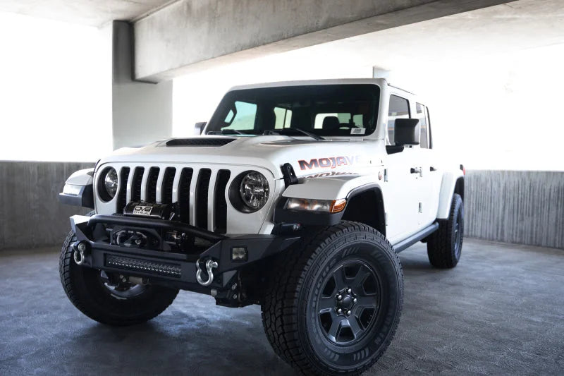 DV8 Offroad 18-23 Jeep Wrangler JL / 20-23 Jeep Gladiator JT FS-7 Mid-Width Winch Front Bumper - Additional View 13