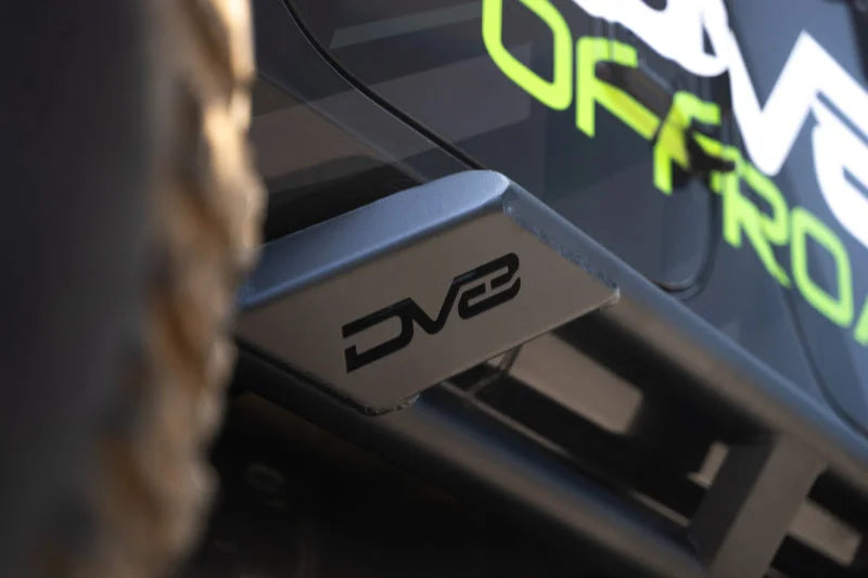 DV8 Offroad 18-23 Jeep Wrangler JL 4 Door FS-15 Series Rock Sliders - Side View
