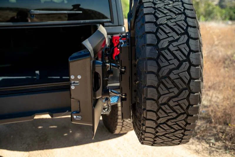 DV8 Offroad 18-23 Jeep Wrangler JL MTO Series Bumper Spare Tire Swing Gate - Additional View 10