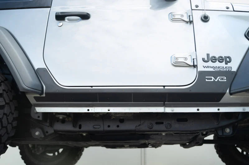 DV8 Offroad 18-23 Jeep Wrangler JL Rock Skins (2 Door Only) - Installation View