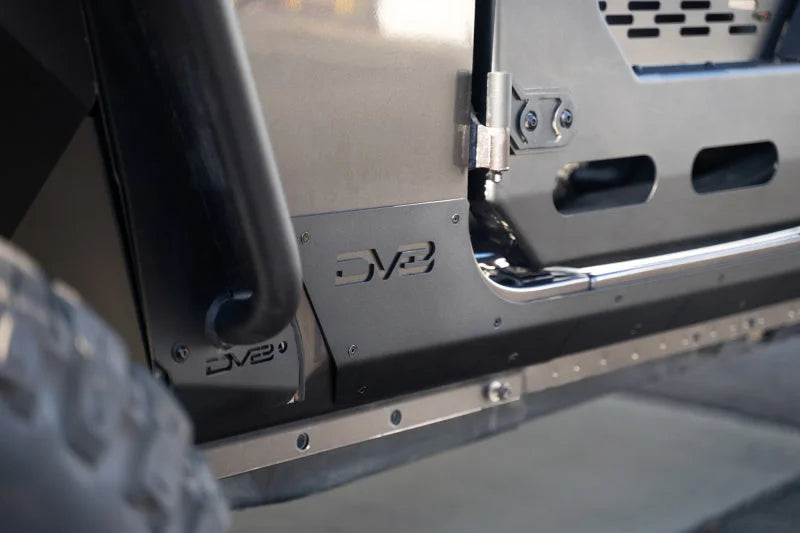 DV8 Offroad 18-23 Jeep Wrangler JL Rock Skins (4 Door Only) - Back View