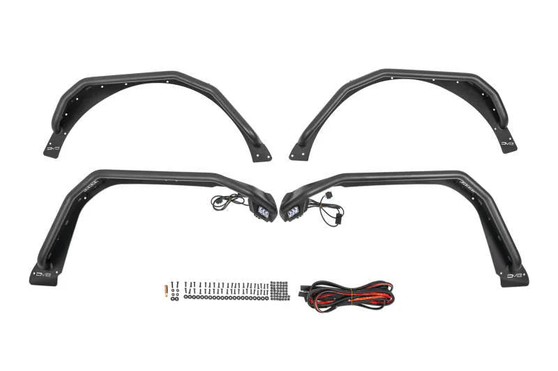 DV8 Offroad 18-23 Jeep Wrangler JL Spec Series Tube Fenders - Additional View 9