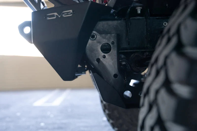 DV8 Offroad 18-23 Jeep Wrangler JL/JT Front Bumper Sway-Bar Disconnect Motor Skid Plate - Additional View 16
