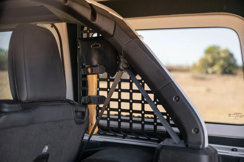 DV8 Offroad 18-25 Jeep Wrangler (JL) 4-Door Rear Window Pocketed Molle Panels - Side View