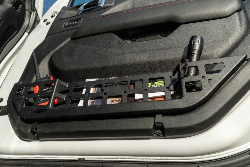 DV8 Offroad 18-25 Jeep Wrangler JL Electric Seat Front Door Molle Pockets - Side View