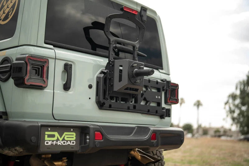 DV8 Offroad 18-25 Jeep Wrangler JL Spare Tire Carrier - Back View