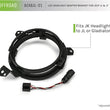 Load image into Gallery viewer, DV8 Offroad 18+ Jeep JL/Gladiator TJ / 7in Headlights Adapter Kit - Installation View