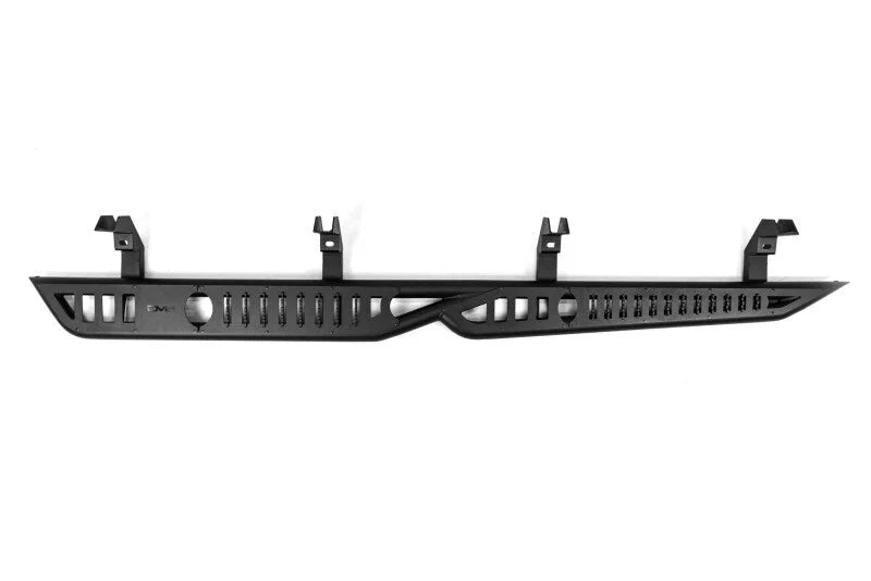 DV8 Offroad 19-24 GMC Sierra 1500 Crew Cab OE Plus Side Steps - Black Steel - Side View