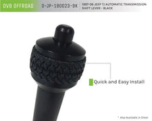 Load image into Gallery viewer, DV8 Offroad 1997-06 Jeep TJ Auto Shift Lever Black - Installation View