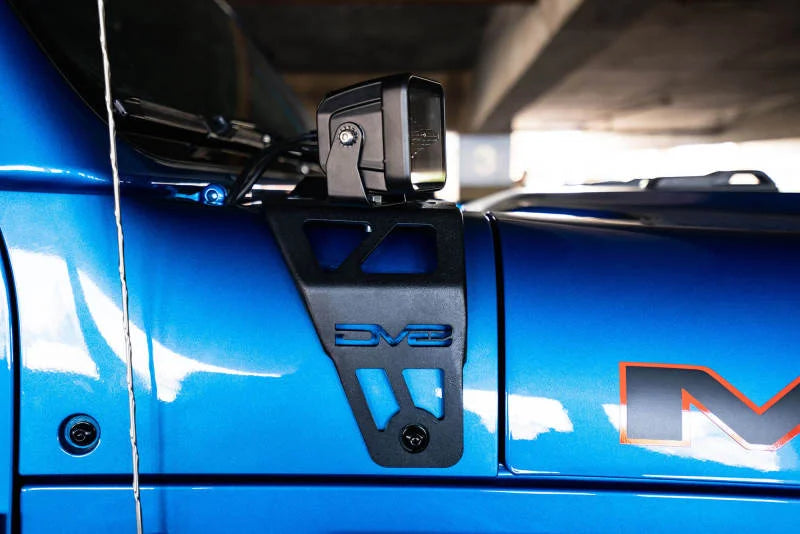 DV8 Offroad 20-22 Jeep JL 392/ Jeep JT Mojave Edition Dual Pod Light Mounts - Back View
