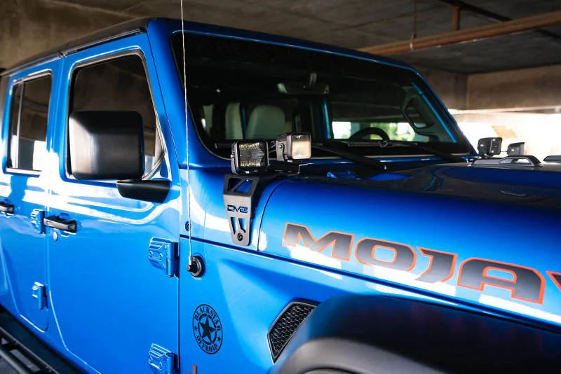 DV8 Offroad 20-22 Jeep JL 392/ Jeep JT Mojave Edition Dual Pod Light Mounts - Additional View 14