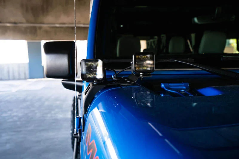 DV8 Offroad 20-22 Jeep JL 392/ Jeep JT Mojave Edition Dual Pod Light Mounts - Additional View 15