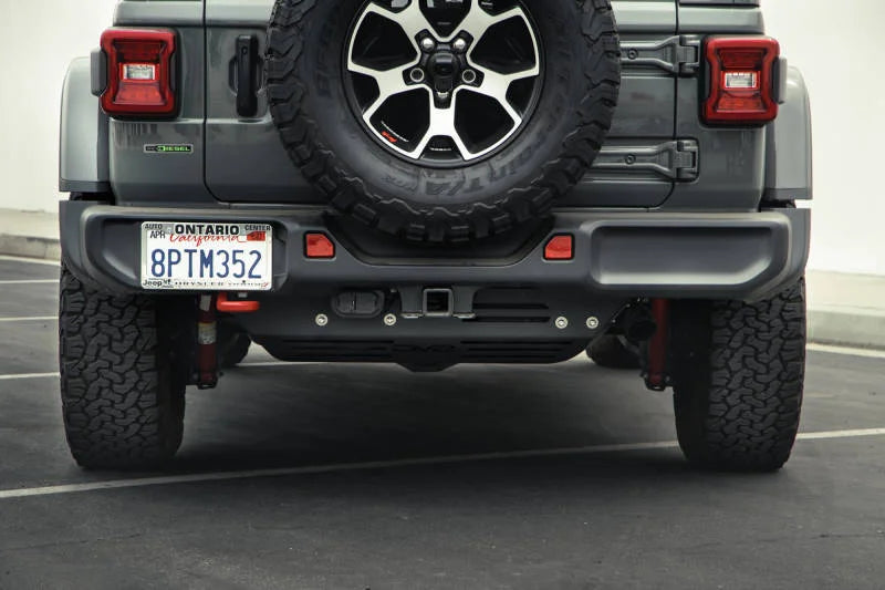 DV8 Offroad 20-22 Jeep Wrangler JL (3.0L Diesel) Rear Diff Skid Plate for Dana 44 - Side View