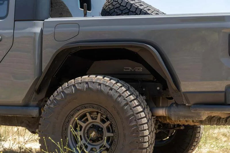 DV8 Offroad 20-24 Jeep Gladiator JT Rear Inner Fender Liners - Satin Black - Additional View 7