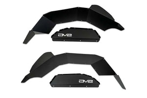 DV8 Offroad 20-24 Jeep Gladiator JT Rear Inner Fender Liners - Satin Black - Main Product View