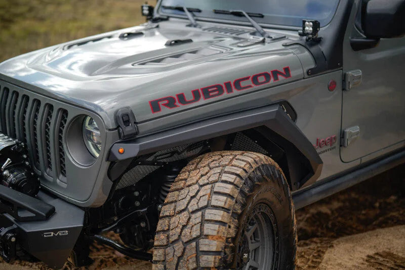 DV8 Offroad 20-25 Jeep Gladiator JT Armor Fender Flares - Installation View