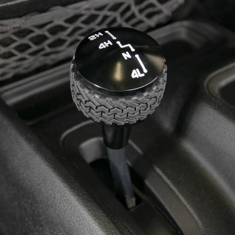 DV8 Offroad 2007-2018 Jeep JK 4WD Shift Knob Black Finish - Back View