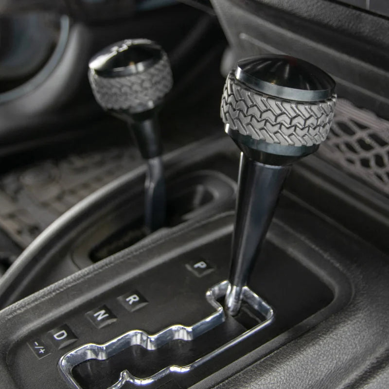 DV8 Offroad 2007-2018 Jeep JK 4WD Shift Knob Black Finish - Installation View