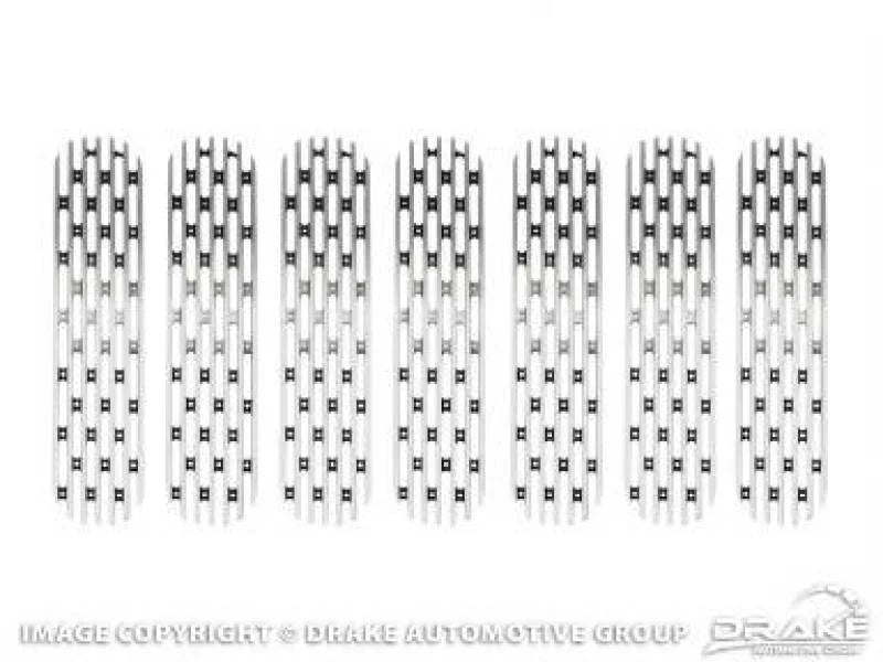 DV8 Offroad 2007-2018 Jeep JK Polished Grille Inserts - Back View