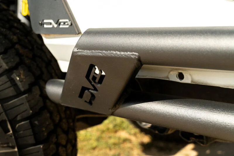 DV8 Offroad 2007-2018 Jeep Wrangler JK 4-Door Rock Sliders - Side View