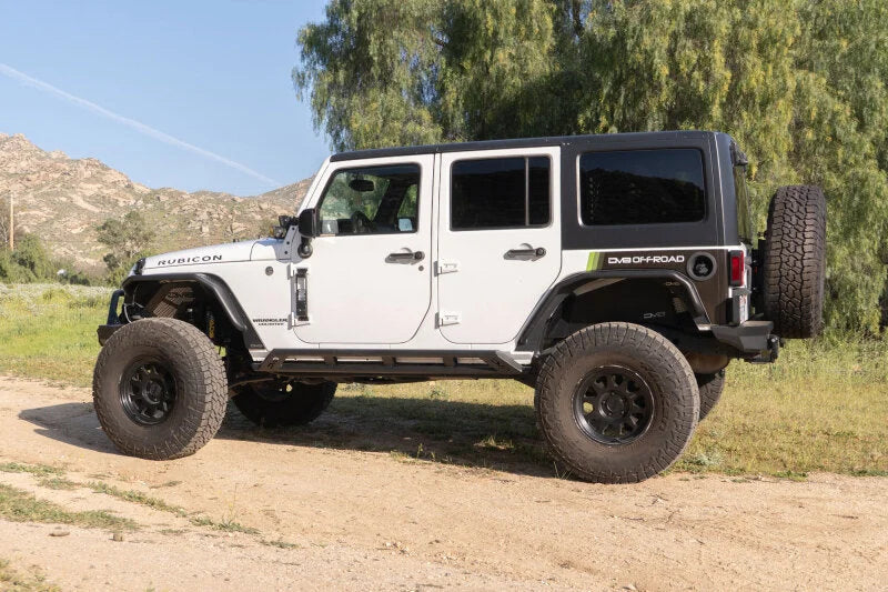 DV8 Offroad 2007-2018 Jeep Wrangler JK 4-Door Rock Sliders - Additional View 9