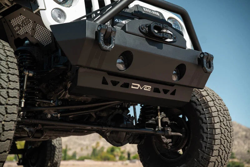 DV8 Offroad 2007-2018 Jeep Wrangler JK Front Skid Plate - Side View