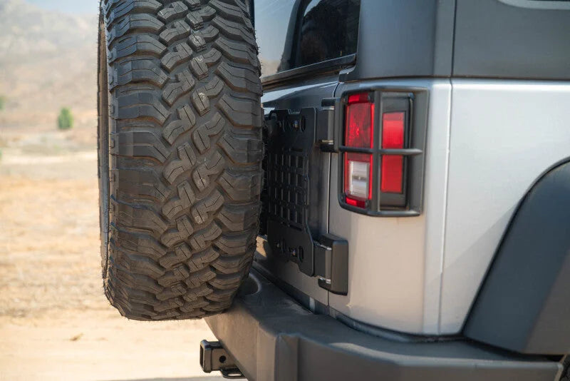 DV8 Offroad 2007-2018 Jeep Wrangler JK Tailgate Reinforcement Molle Panel - Installation View