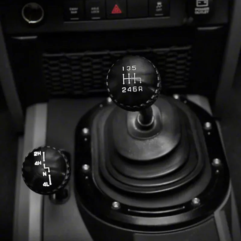 DV8 Offroad 2011-2018 Jeep JK 6-Speed Shift Knob Black - Installation View