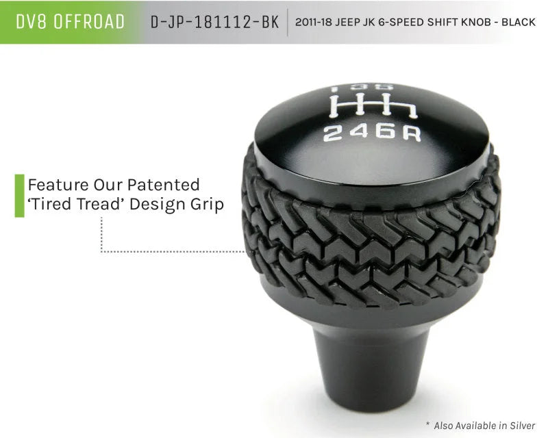 DV8 Offroad 2011-2018 Jeep JK 6-Speed Shift Knob Black - Additional View 9