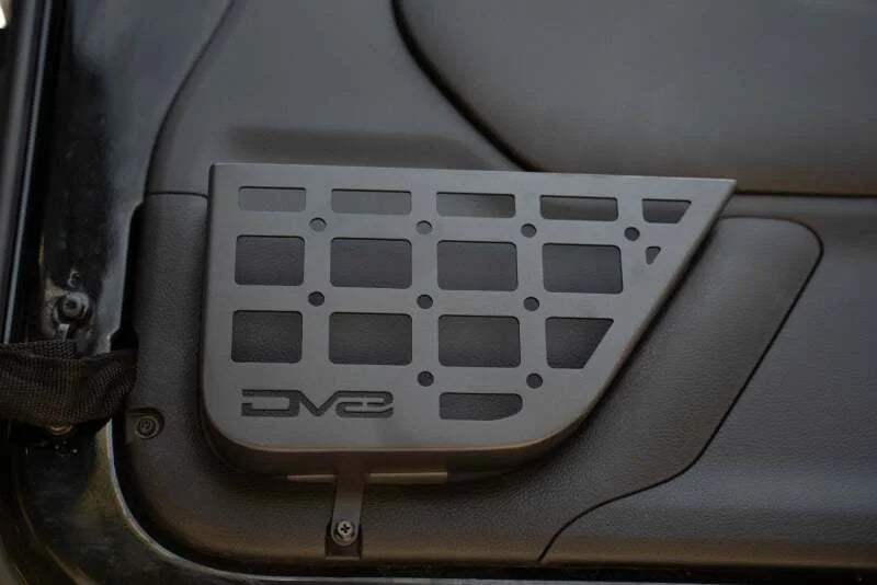 DV8 Offroad 2011-2018 Jeep Wrangler JK Slim Front Door Molle Pockets - Installation View