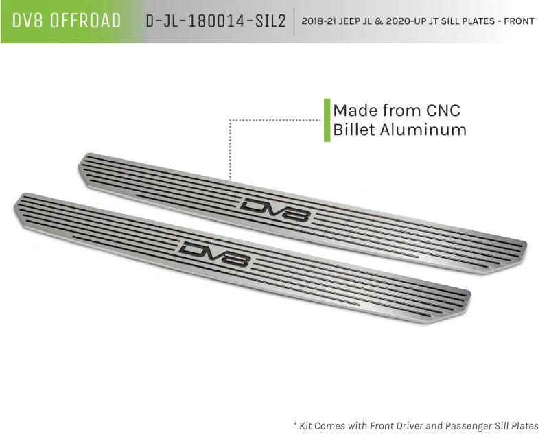 DV8 Offroad 2018-2019 Jeep Gladiator JL 2 Door Front Sill Plates - Additional View 5