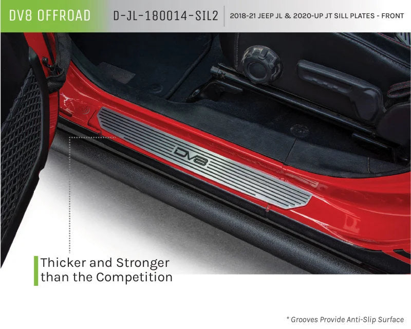 DV8 Offroad 2018-2019 Jeep Gladiator JL 2 Door Front Sill Plates - Additional View 7