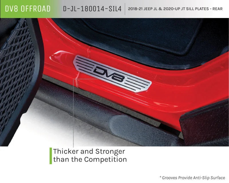 DV8 Offroad 2018-2019 Jeep Gladiator JL Rear Sill Plates - Additional View 7