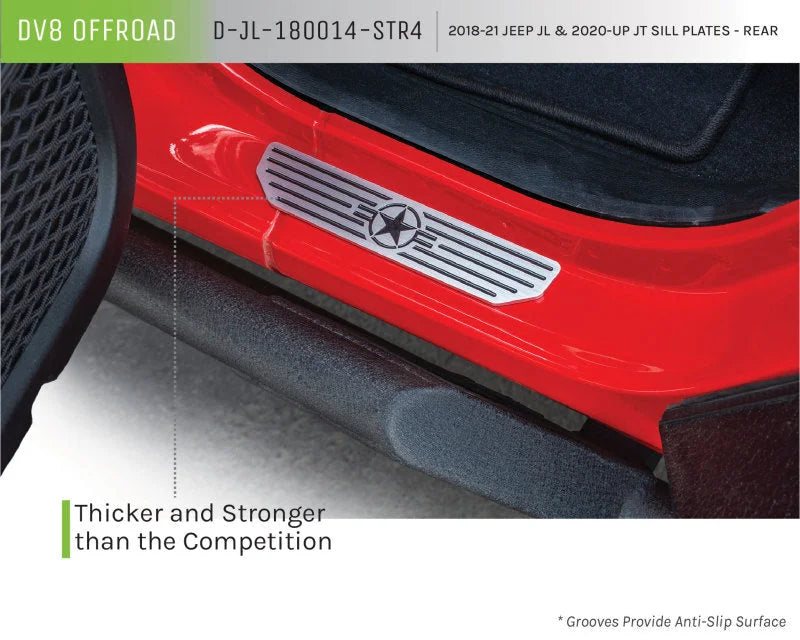 DV8 Offroad 2018-2019 Jeep Gladiator JL Rear Sill Plates - Additional View 7