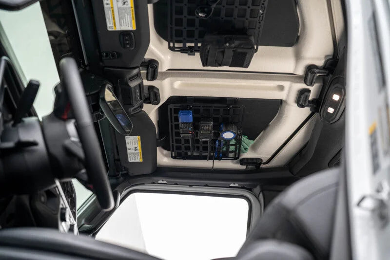 DV8 Offroad 2018-2025 Jeep Wrangler JL Roof Mount for 15In x 12In Molle Panel - Side View
