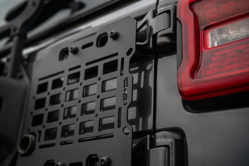 DV8 Offroad 2018-2025 Jeep Wrangler JL Tailgate Reinforcement Molle Panel - Side View