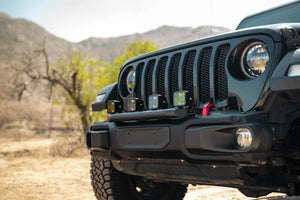 DV8 Offroad 2018-2025 Wrangler JL Push Bar for Mopar Rubicon Steel Bumper - Main Product View