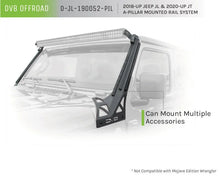 Load image into Gallery viewer, DV8 Offroad 2018+ JL/Gladiator Picatinny Rail A-Pillar Pod LED Light Mount - Additional View 6
