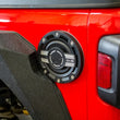 Load image into Gallery viewer, DV8 Offroad 2018+ Jeep JL Aluminum Fuel Door for 20-Pres Wrangler - Side View